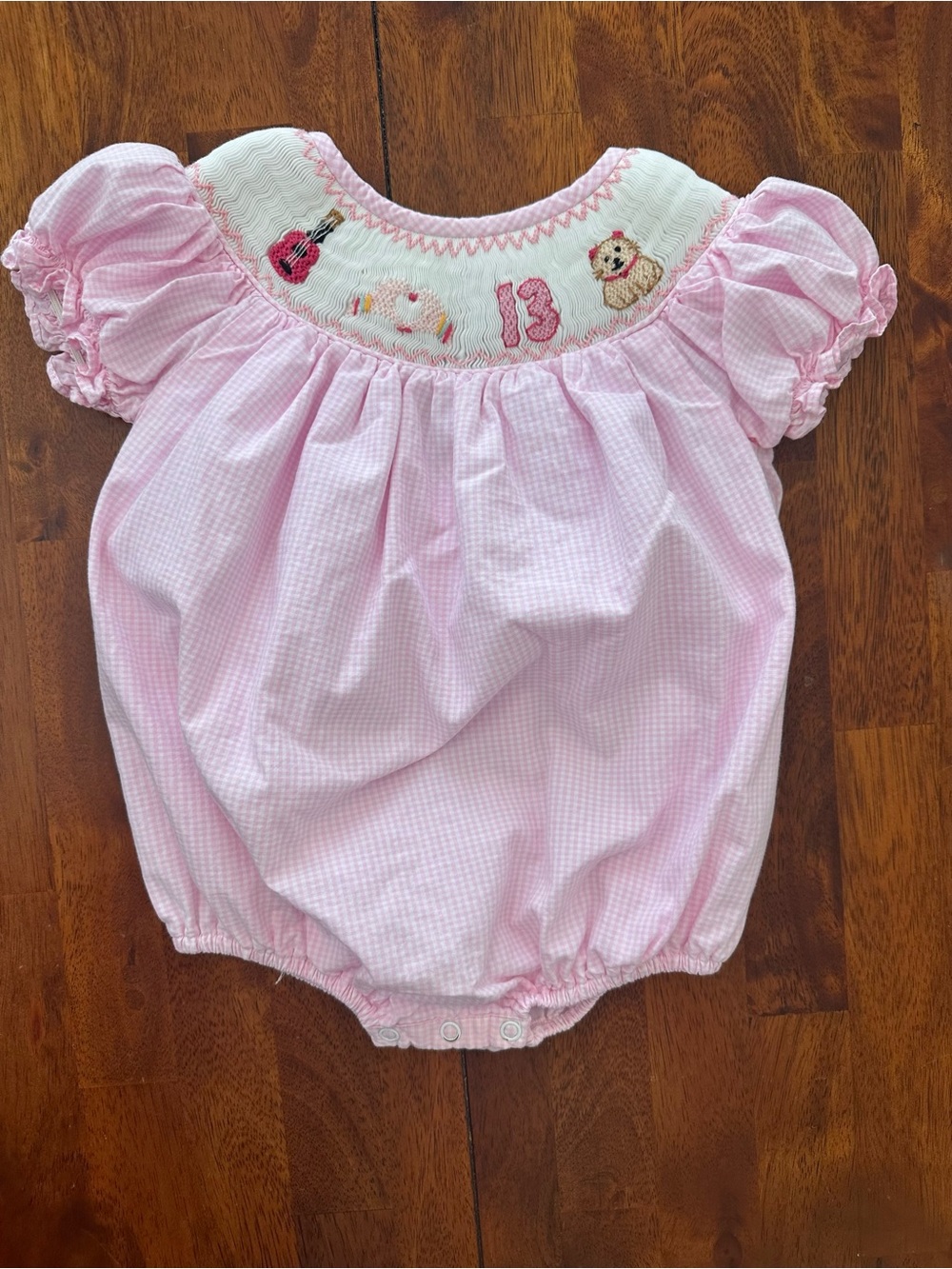 Taylor Swift Pink Smocked Baby One-Piece Romper